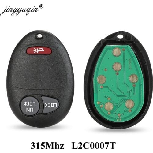 Jingyuqin 10pcs 3 Buttons L2C0007T Remote key For Buick Chevrolet Colorado Canyon H3 2006 2007 2008 2009 2010 315Mhz keys