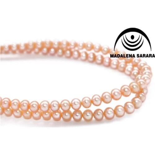 MADALENA SARARA AAA 8-9mm Freshwater Pearl Strand 18" Pink White Purple Optional Fine Luster
