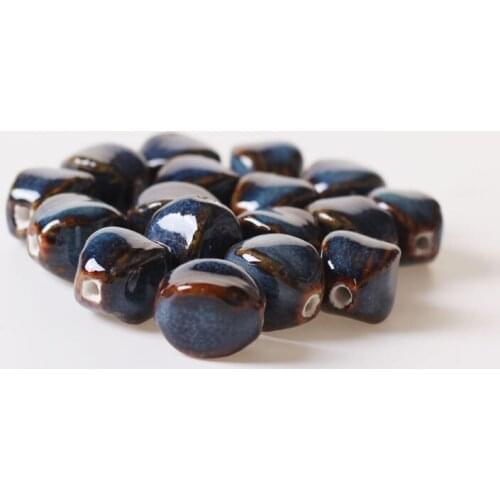 Missxiang 10pcs DIY Handmade Jewelry Accessories Black Kiln Change Ceramic Beads Bracelet Necklace Woven Material Kids Jewelry