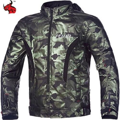 Camouflage Motorcycle Jacket Waterproof Motocross Jacket Windproof Bike Winter Jacket Protection S-4XL For 4 Season