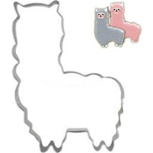 New Christmas Horse Alpaca Cookie Cutter Stainless Steel Cut Candy Biscuit Mold Cooking Tools Metal Cutters Mould Cookie Stamp