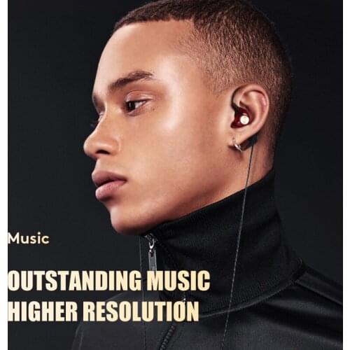 Original transparent in-ear subwoofer stereo earbud high quality 3.5mm HD HiFiheadphones with microphone for Iphone Huawei vivo