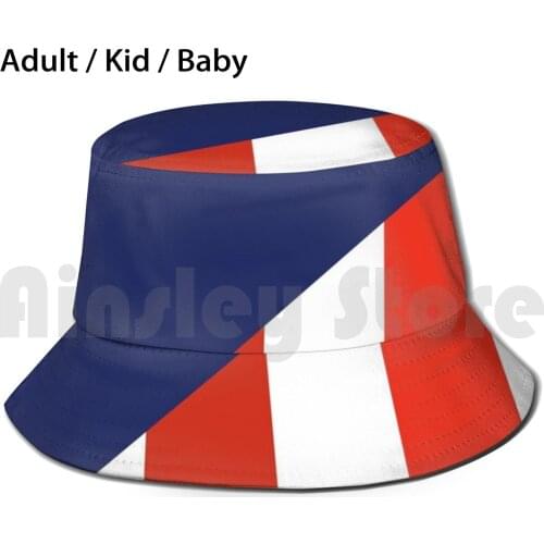 Spain Colors Spain Blue White Red Bucket Hat Adult kid baby Beach Sun Hats Red Red Yellow Yellow Black