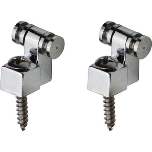 FLEOR Pair of Guitar String Retainer Trees Roller Metal Guitar Parts Accessories,Chrome