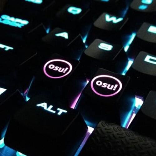 [HFSECURITY] 2 pcs Backlight OSU! Keycaps for Cherry Keyboard Backlit Mechanical Keyboard Keycap