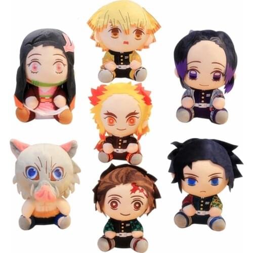 20/30cm Kimetsu No Yaiba Tanjirou Nezuko Cushion Devils Blade Anime Cute Pillow Cushion Demon Slayer Pillow Stuffed Plush Toys