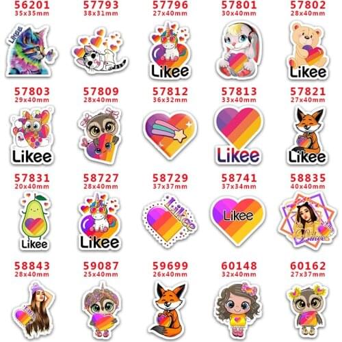 DIY Craft Supplies Sewing Accessories Cartoon Printed Planar Resins Mold 10 Pieces. PR-56201