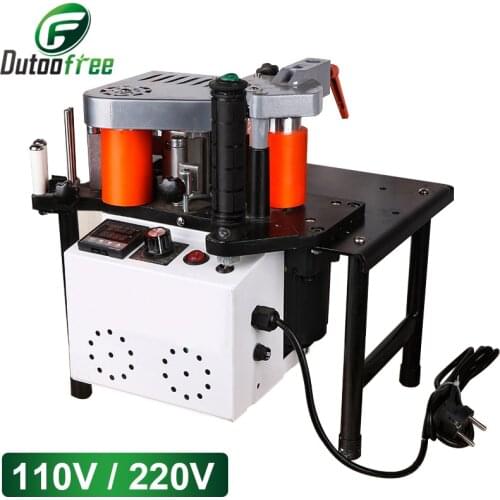 Dutoofree Edge Banding Machine Double Side Gluing Portable Edge Bander Woodworking Edge Banding Machine 110V/220V 1100W Manual