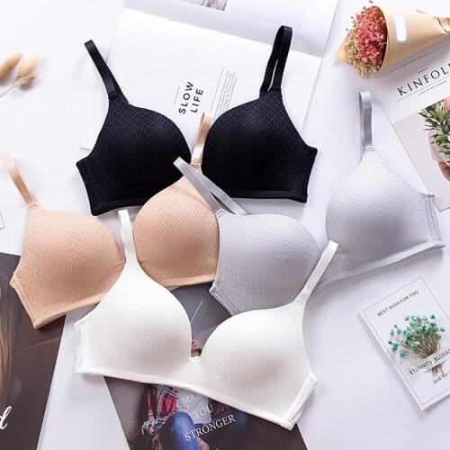 Sexy Lingerie Bra Women Push Up Bra Bralette Wireless Breathable Solid Bras for Women Black White 3/4Cup Underwear X4