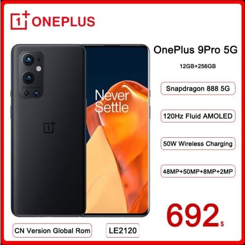 Global Rom OnePlus 9 Pro 5G Smartphone 12GB 256GB Snapdragon 888 120Hz Fluid Display 2.0 Hasselblad 50MP Ultra-Wide NFC OTA