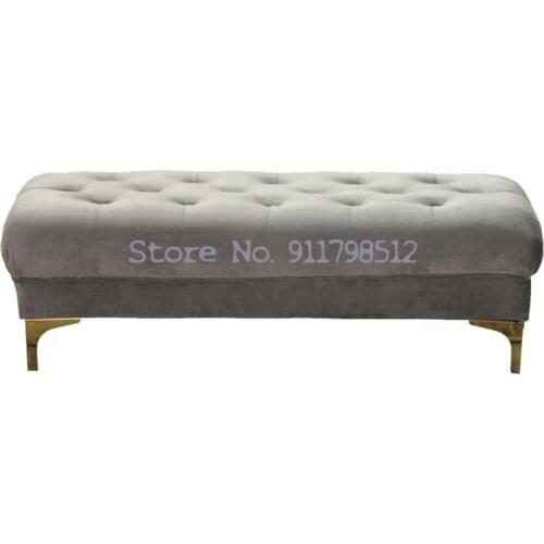 Fitting Room Stool Clothing Store Storage Long Stool Storage Stool Bedroom Bed End Stool European Style Shoe Stool Home Doorway
