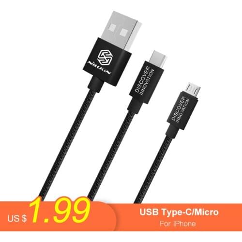 NILLKIN JetSpeeds USB Cable usb charger for iPhone X Micro Type-C Cable 2M / 1M For Piexel 3/3XL OnePlus 6T For Xiaomi mi 8 F1