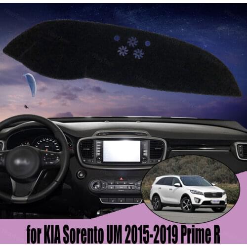 Car Inner Dashboard Cover Capet Cape for KIA Sorento UM 2015-2019 Prime R Dashmat Sunshade Pad Cover Dash Mat