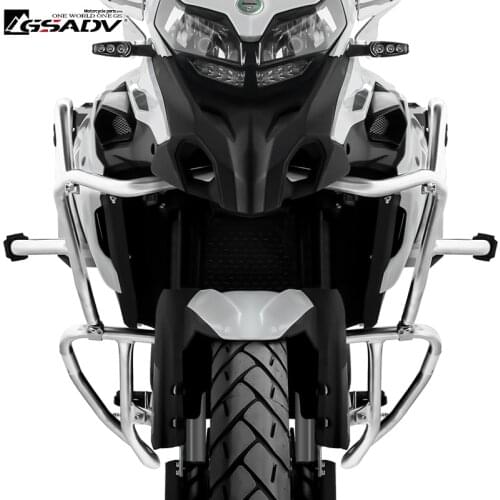 For Benelli TRK502X Motorcycle Engine Guard Crash Bar Protection Upper Lower Steel Tank Bumper