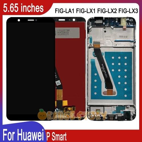Tested LCD For Huawei P Smart LCD Display with Touch Screen Digitizer Assembly For Hauwei PSmart LCD Frame FIG-LA1 LX1 LX2 LX3