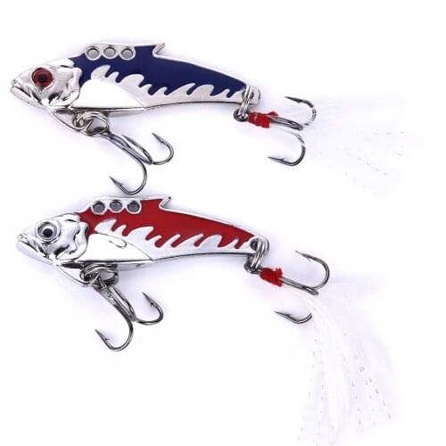 10pcs/lot Spoon Fishing Lures Set Metal VIB Sequins Hard Bait Spinners Jigs Spoobbait for Bass 5cm/8.2g Fishing Tackle