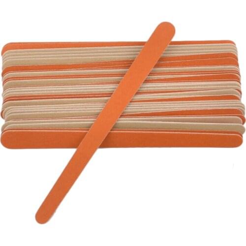 100pcs/lot 150/150 Grits Orange Brown Sanding Nail File Professional Nail Buffer Blocks Grinding Polishing Nail Art Beauty Tools