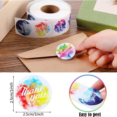 500pcs/roll Thank You Stickers Seal Labels Business Sticker Wedding decoration