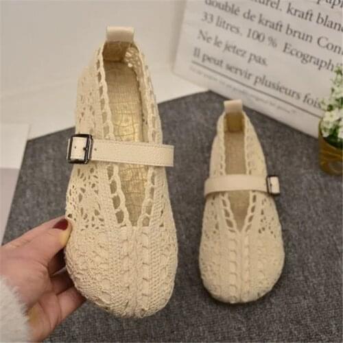 Designer Hollow Out Weave Flats Women Fashion Summer Nursing Ballet Mary Jane Shoes Casual Cute Breathable Comfort Soft Loafers