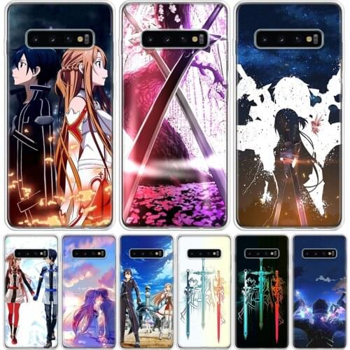 Sword Art Online kirito and asuna Cover Phone Case For Samsung Galaxy S10 S20 Ultra Note 10 9 8 S9 S8 J4 J6 J8 + Lite Plus Pro S
