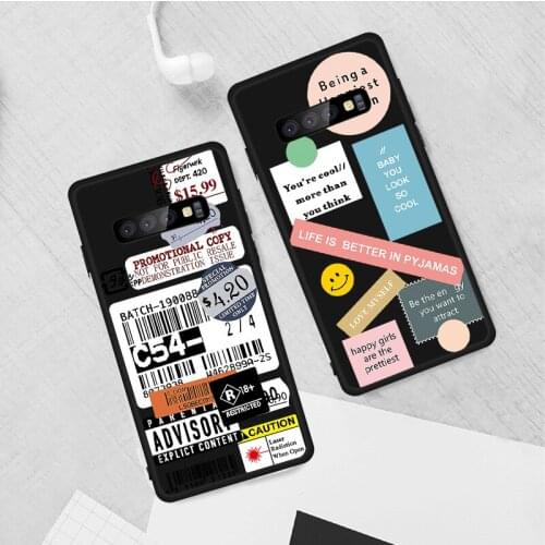 Retro Label Popular Barcode Black Phone Case for Samsung S21 S20 A11 S10 S10E S9 S8 Plus Lite Note10 Note20 Ultra TPU Cover