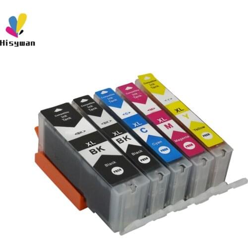 Hisywan PGI470 CLI471 Ink cartridge For Canon PGI 470 CLI 471 PIXMA MG6840 MG9040 TS5040 TS6040 printer 5 Color For PGI-470