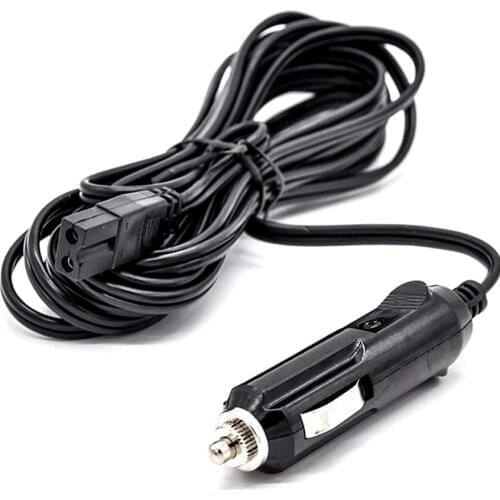 Black 1.8M Car refrigerator power cord extension cable conversion plug 12V24VDC cigarette lighter cable universal