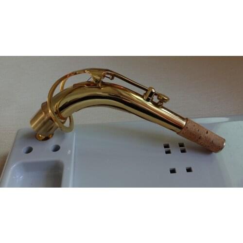 Drop E alto saxophone mouthpiece neck tube bending gold-painted repair big style