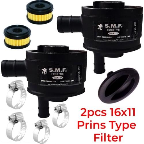2 pcs Prins Type LPG GPL Filter 16x11 mm 1 Gas Outlet 4 Cylinder High Quality Filter For Prins Silverline VSI-1 VSI-2