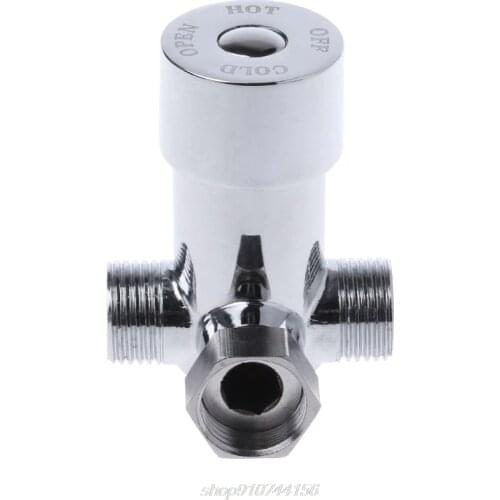 G1/2" Hot & Cold Water Mixing Valve Thermostatic Mixer Two In & One Out J16 21 Dropship