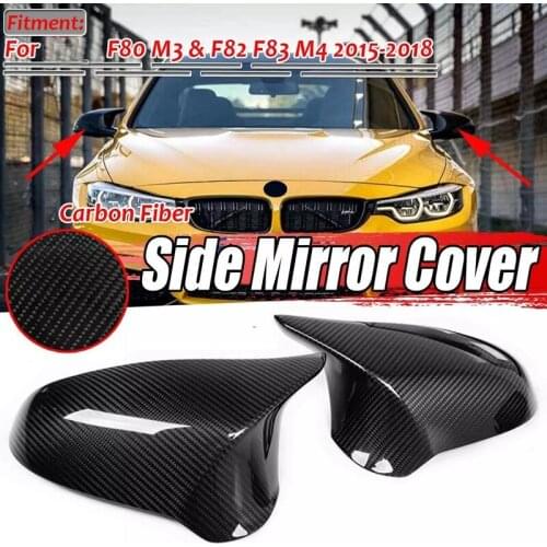 NEW-Carbon Mirror Cover for -BMW M2 M3 M4 F80 F82 2015-2020 Rearview Side Mirror Caps Only Left Hand Drive