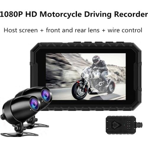 Motorcycle Camera Recorder Motorbike DVR Dual Lens Full HD Front Rear View Night Vision Waterproof A1 Locomotive recorder