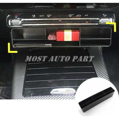 Plastic Inner Center Console Multifunction Storage Box For Mercedes Benz CLA C118 2020-2021 1pcs Car Decoration Car Trim