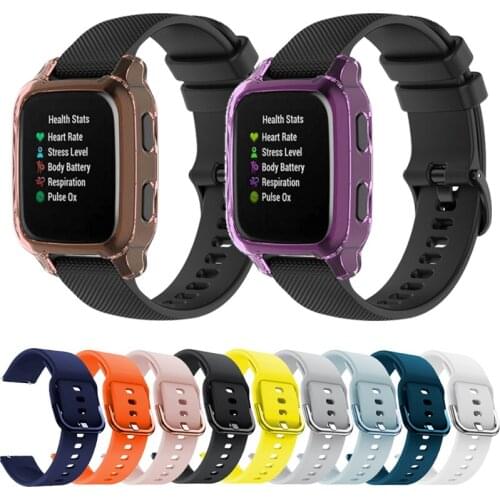 TPU Smartwatch Bracelet Frame For Garmin Venu SQ Protective Case Cover Protectors For Garmin Venu sq Watch band 20mm Accessories