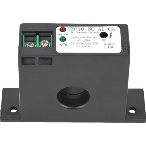 SZC10-NC-AL-CH Self Supply Adjustable Normally Close AC Current Sensing Switch AC 1-200A Electrical Equipment Supplies