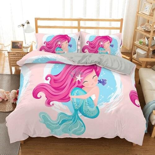 Mermaid Unicorn Duvet Cover Set Bedding Set Bedspread With Pillowcase Luxury Bed Set Single Queen Twin King Size