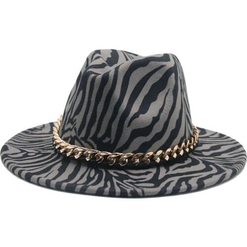Fedora hats winter autumn tie dye zabra cow print jazz belt band casual formal luxury church wedding vintage felted women hats