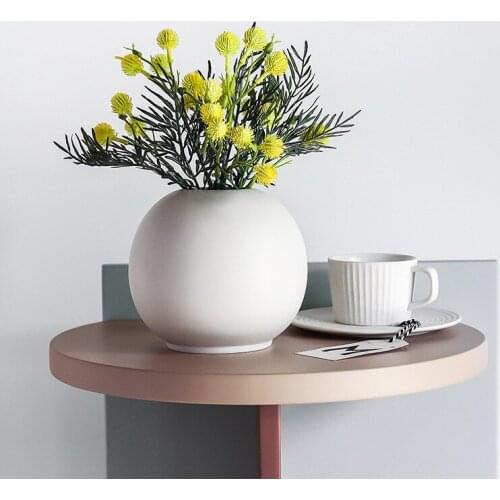 Nordic Spherical Vase Ceramic Home Ornaments White Creative Flower Pot Vases Home Decorations Craft Gifts Room Decor