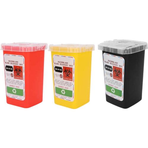 Nose Hair Trimmer Nose And Ear Trimmer Disposal Blade Container Barbershop Hair Salon Shaving Knife Blade Disposal Collect Box