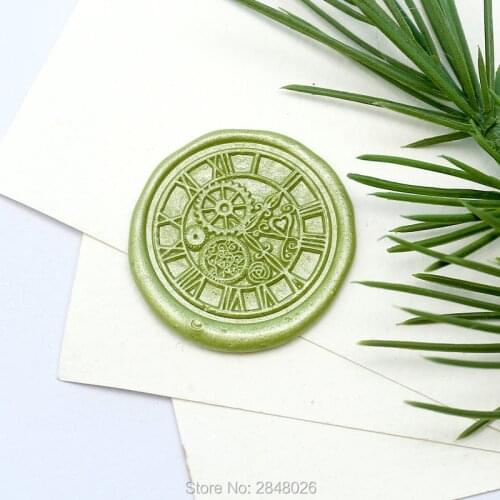 Pointer and Gear Wax Seal Stamp,wedding gift,Clock wood wax stamp,party seal,party decor,plant seal