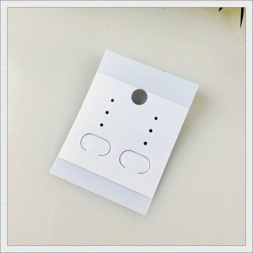 The Sole Custom Earring Packaging Cards ! 500pcs White Plastic PVC +Paper Jewelry/Earrings Display Packaging Tag/Label Card