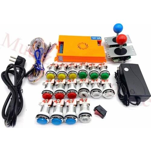 Video for 2 Player Original Pandora Box CX 2800 Kit Copy SANWA Joystick,Chrome LED Push Button DIY Arcade Machine Home Cabinet