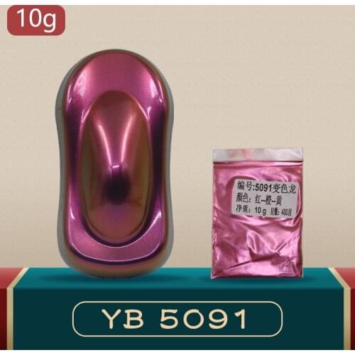 YB91 Chameleon Pigments Powder Acrylic Paint Powder Coating Dye for Automotive Crafts Painting Decoration Nails Furniture 10g