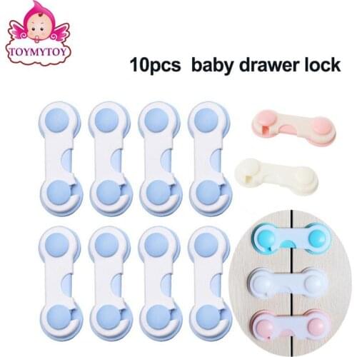 10PCS Multi-use Baby Drawer Lock Plastic Child Security For Cabinet Refrigerator Window Closet Protect Toddler Safety Protector