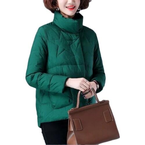 Women Winter Autumn Jacket Cotton Padded Big pocket Oversized Loose Female Thick Coat Short Solid Casual Womens Parkas