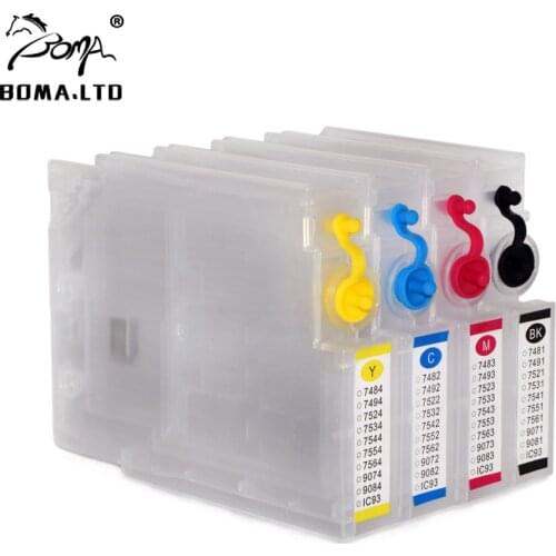 1 Set Europe T755 T7551 Refillable Ink Cartridge For Epson WF-8010 WF8010 WF-8090 WF-8510 WF-8590 Printer With ARC Chip