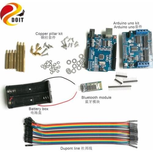 1 Set Bluetooth Control Kit for Robot Smart Crawler Tank Car Chassis with UNO R3 Board for Arduino kit DIY