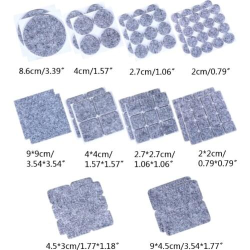1 Pack Furniture Square/Round Shape Anti Scratch Felt Pads, Multiple Specifications Self Adhesive Wood Floor Protector