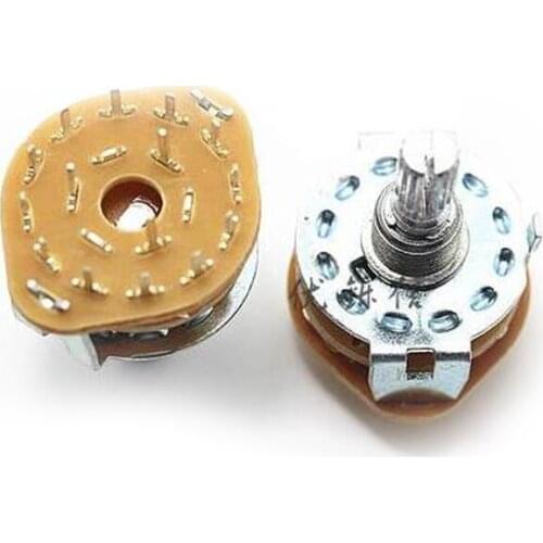 10PCS/Lot RS25 3P4T Band Switch Channel Rotary 3 Pole 4 Position 20mm 3*4 gear