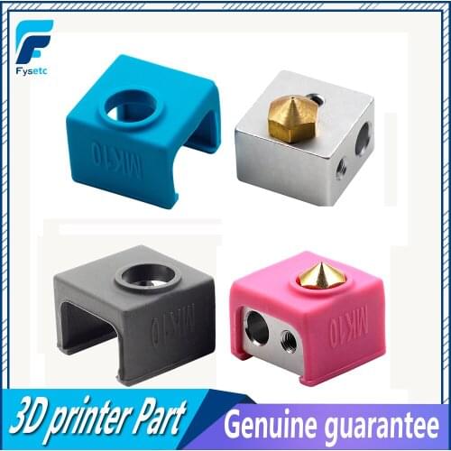 2*MK10 Silicone Sock Black Blue Pink Instead Ceramic Insulation For Wanhao i3 QIDI TECH SILICONE HEATER BLOCK COVER